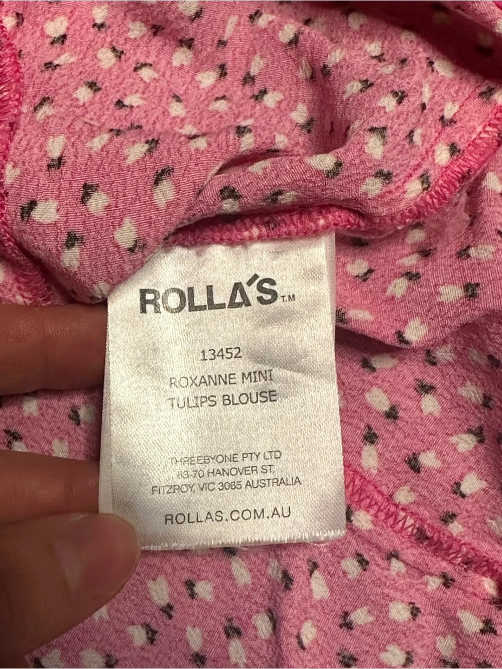 ROLLA'S Roxanne Mini Tulips Blouse M - Picture 7 of 8